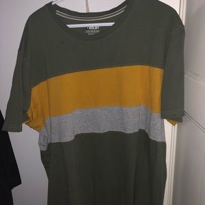 Kolby Green/Yellow/Grey Striped T-Shirt